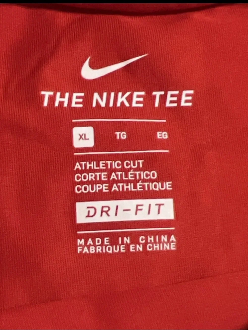 Nike Red Graphic 'Can't Guard Quick' Men's Short Sleeve Tee